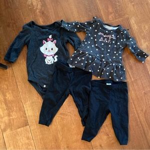 3 month black outfits baby